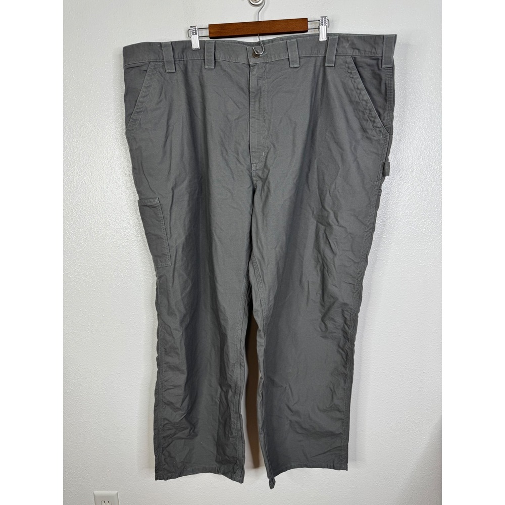 Carhartt Mens‎ Gray Original Dungaree Fit Canvas Work Pants B151 FAT 50x30